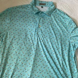 Peter Millar Fly Fishing design polo